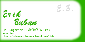 erik buban business card